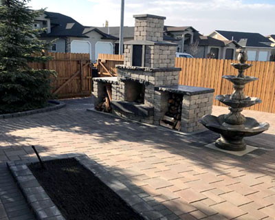 Stone Fireplace